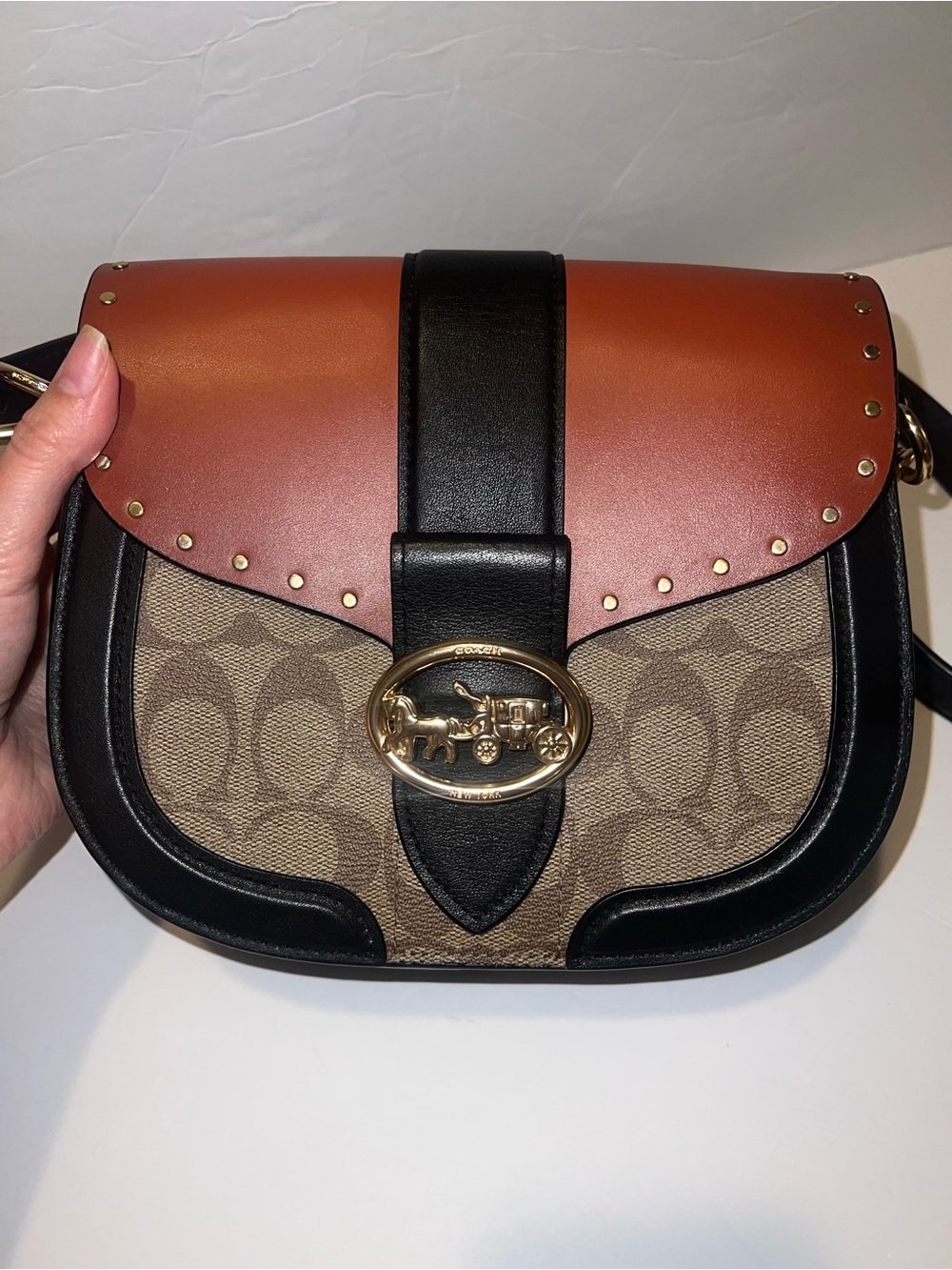 Coach C3593 Georgie Saddle Bag & Trifold Riley Wallet - Picture 2 of 12